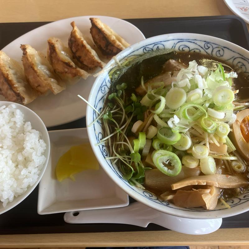 ネギラーメン餃子セット(麺屋もんじ)