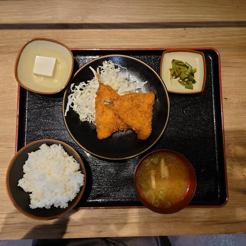 アジフライ定食(境川PA上りスナックコーナー 境川食堂)