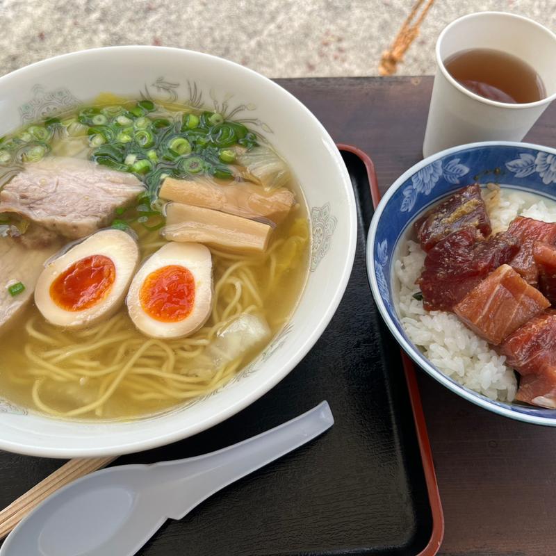 ラーメン　まぐろ丼セット(ラーメン 河)