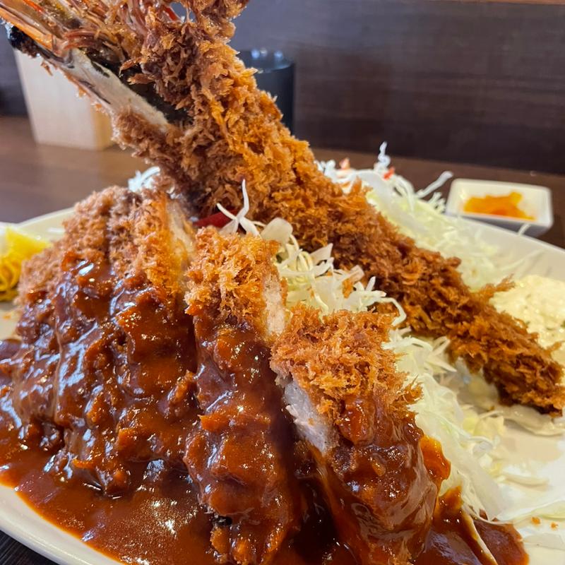 ロース＆海老フライ定食(とんかつひろ喜 亀岡店)