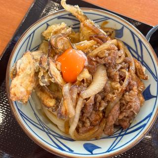 牛すきごぼ天ぶっかけ(丸亀製麺三田)