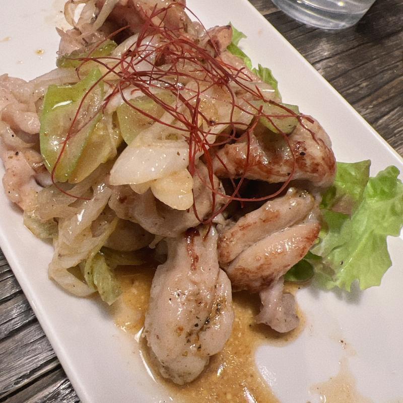 セセリと葱の唐辛子焼き(yoshida coffee sangubashi)