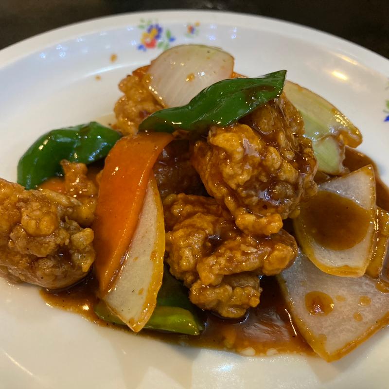 酢鶏(黒酢)(盛苑)