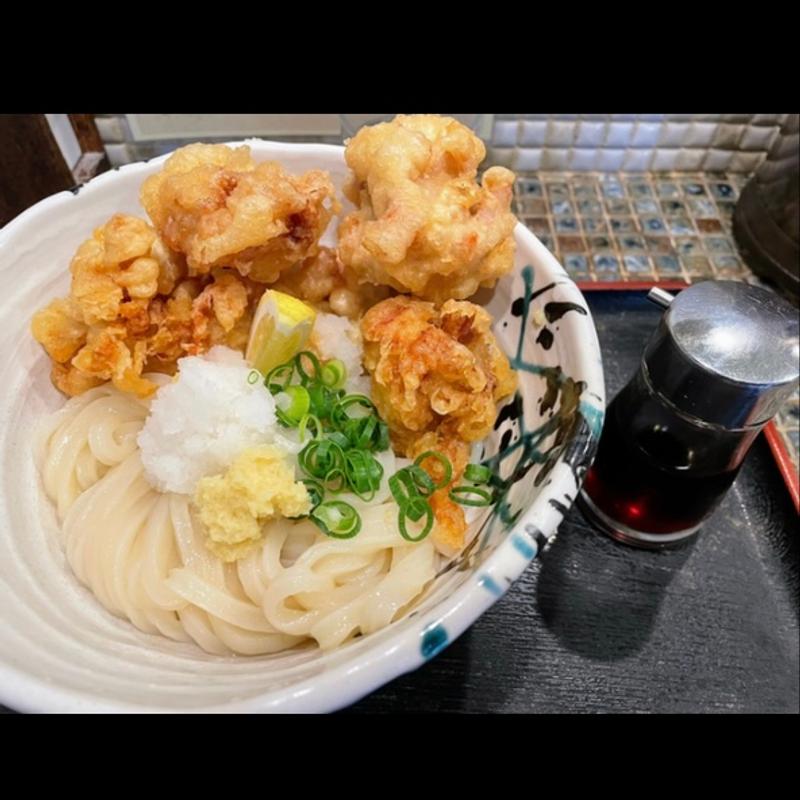 とり天生醤油うどん(たけうちうどん店 )