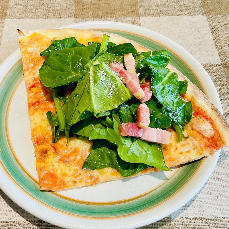 ランチコース　ベーコンとほうれん草のピザ(ラ・パスタ陶 和光店)