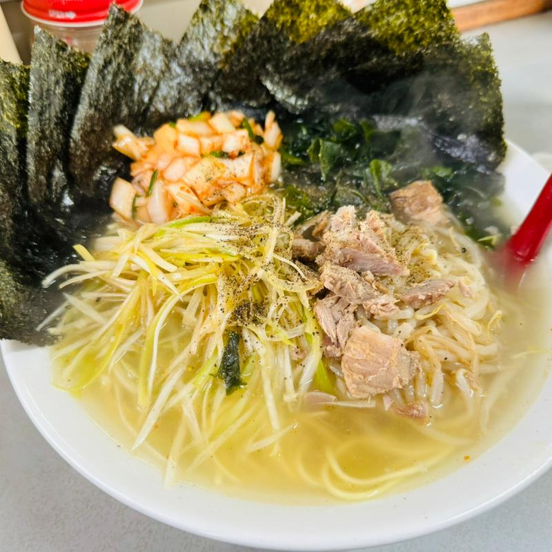 塩ネギラーメン中盛り＋もやし＋海苔(ラーメンショップ 122号騎西店)