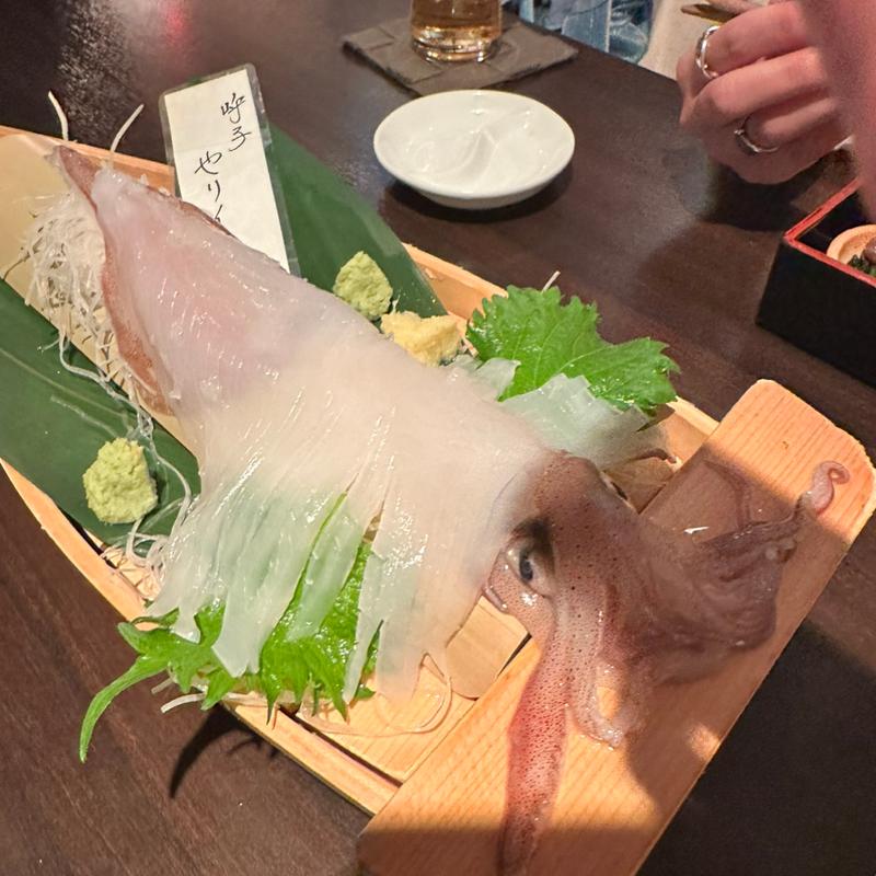 呼子のイカ姿造り(兎屋)