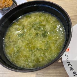 あおさの味噌汁(かっぱ寿司 新津店 )