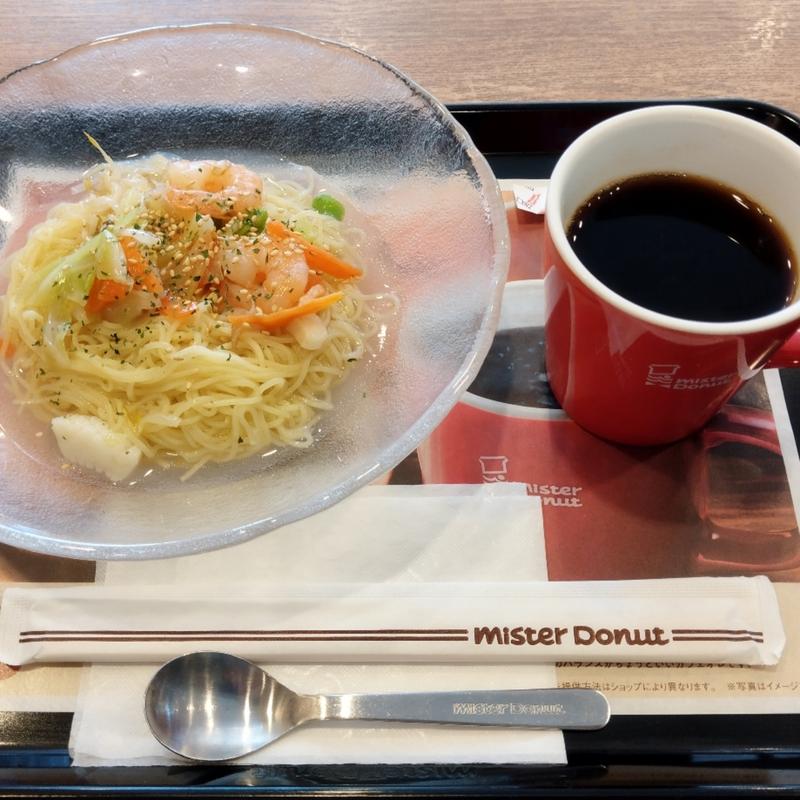 ミスド ドリンクセット(瀬戸内レモン 海鮮野菜涼風麺)(ミスタードーナツ 亀有駅前ショップ)