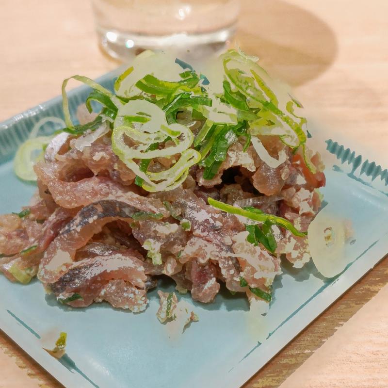 鯵の蕗味噌(大衆すし酒場 スシマヅメ 野毛本店)