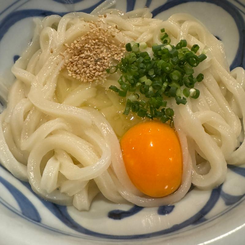 釜玉うどん(手打うどん すみた)