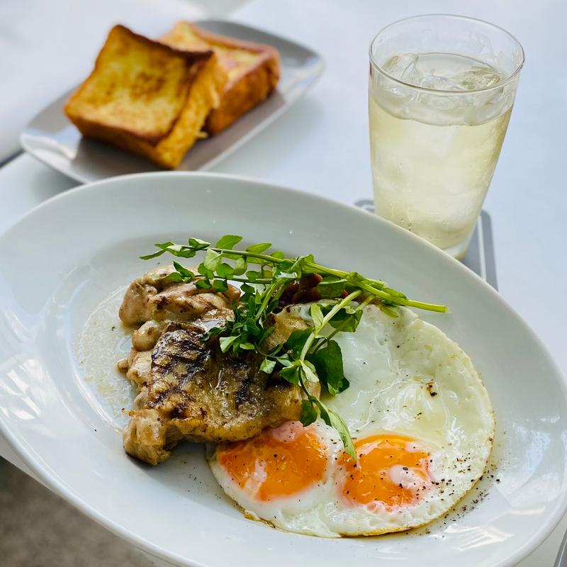 ブランチコース　大山鶏のグリルと目玉焼き(マーサーブランチ ギンザテラス)