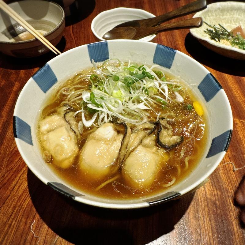 期間限定 大粒牡蠣そば(松玄 恵比寿)