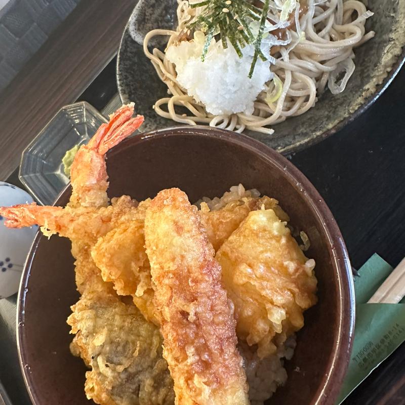 Cセット ミニ天丼ミニぶっかけ蕎麦(蕎場 (SO BAR) しらかわ)
