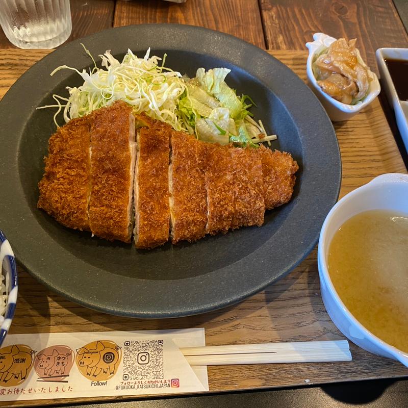 厚切り上ロースカツ定食(かつきち)