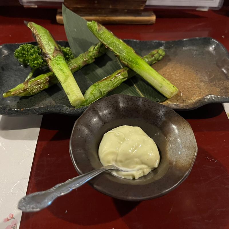 特大アスパラ焼き(山形産)(地雷也 （じらいや）)