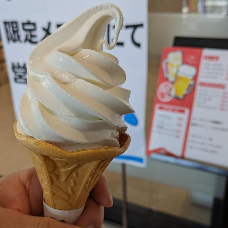 生乳ソフト(中泊町総合福祉健康センター 湯らぱーく)