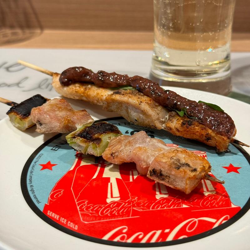 鳥ねぎま、ささみ梅肉(かなやまDEやきとり)