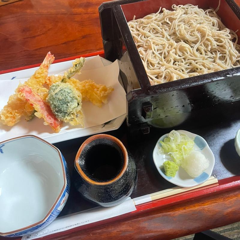 野菜天せいろ(梅蕎麦)