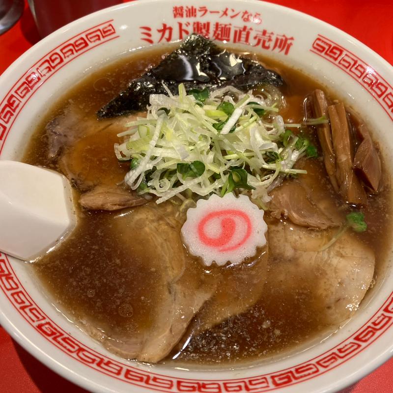 中華そばと鶏南蛮ミニカレーのセット(ミカド製麺直売所)