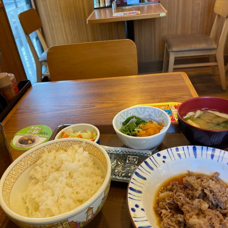 おろしポン酢牛皿定食(すき家 JR神戸駅北店 )
