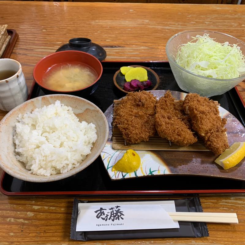 小ヒレカツ定食(あげ藤 寺島店)