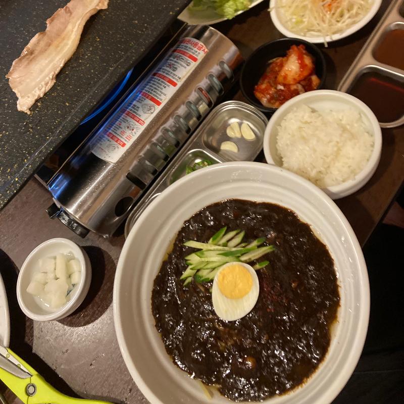 選べるサムギョプサル定食(ジャージャー麺)(コリアンダイニング李朝園 鶴橋店 )
