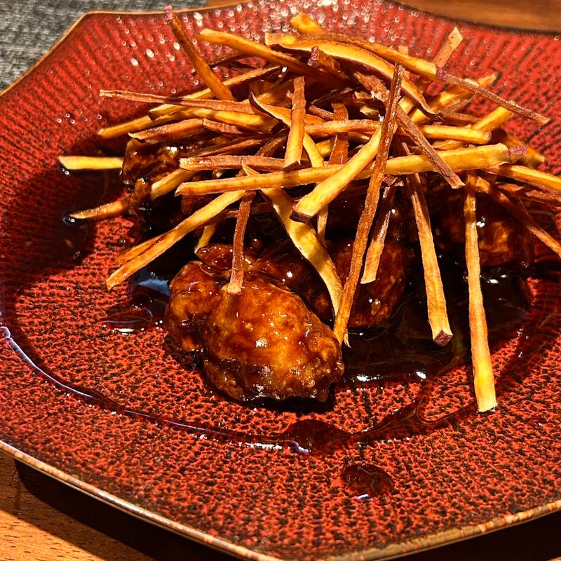 黒酢香る酢豚(笑龍)