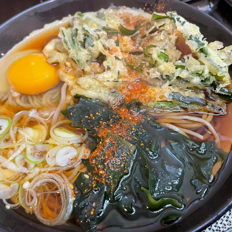 ニラ天玉そば(清水や)