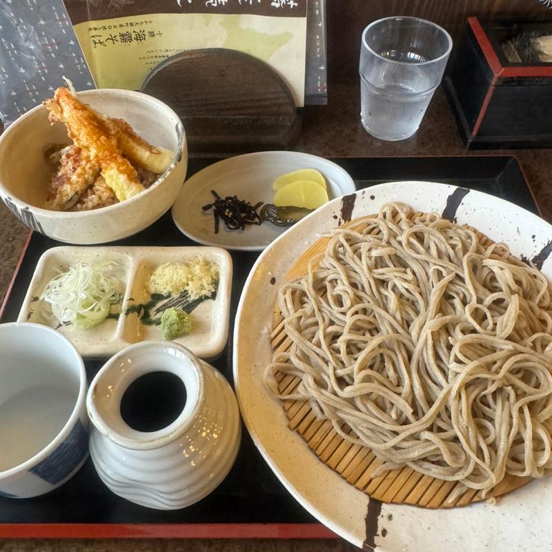 天丼セット(そば処 ひば )