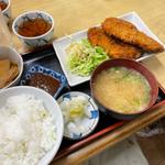 チキンカツセット(力餅食堂 三津屋商店街店)