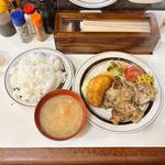皿盛りB(からし焼肉とカニクリームコロッケ)(洋庖丁 大山店)