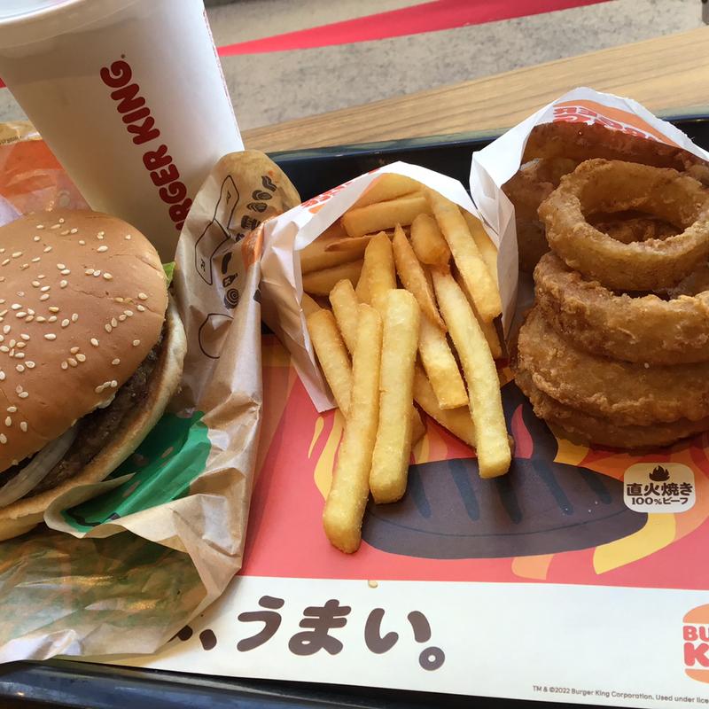 スモーキーBBQワッパーセット＋オニオンリング(バーガーキング ブランチ仙台店)