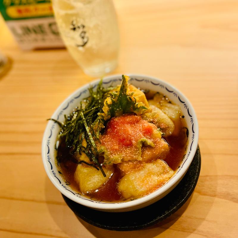 餅と明太子の揚げ出し(創作和処 兜)