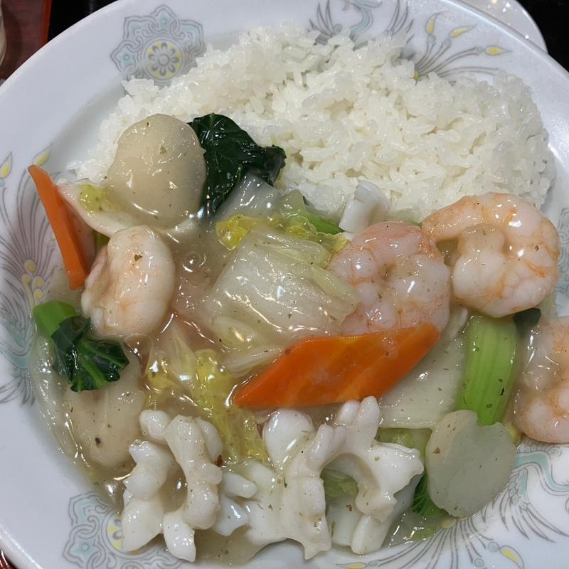 海鮮かけご飯定食(中華楼)