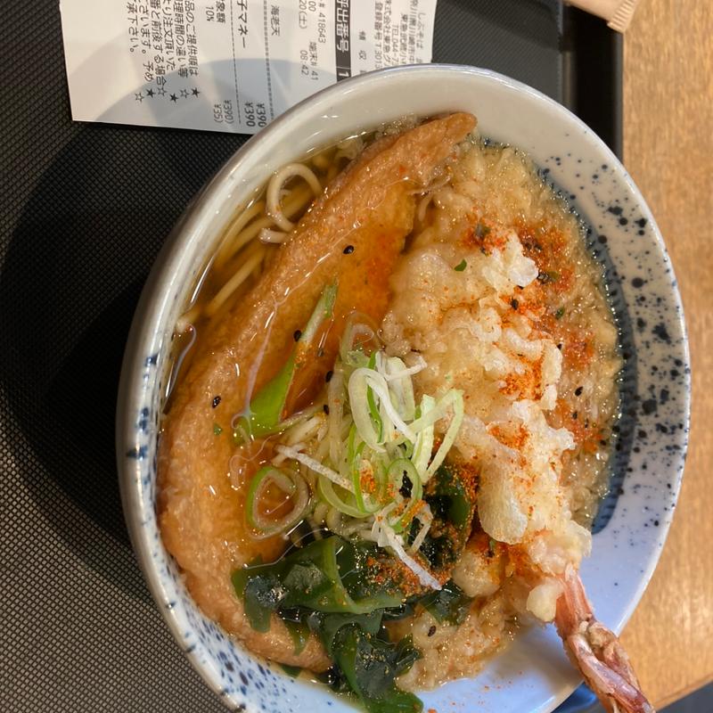 朝蕎麦 海老天🍤トッピング(しぶそば 武蔵小杉店 )