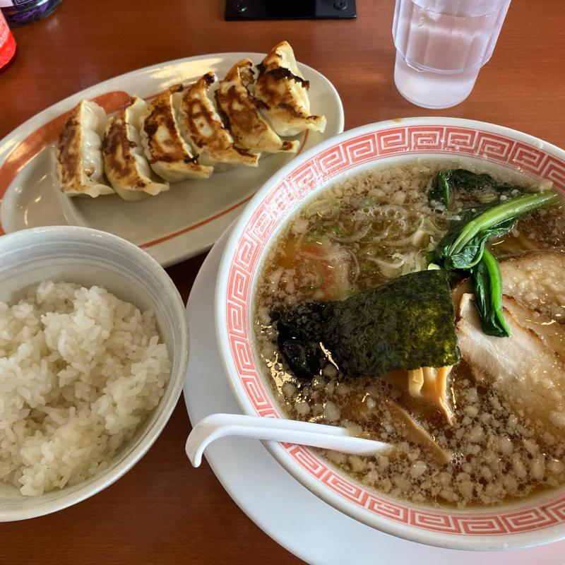背脂中華そば+餃子ライス(幸楽苑 日立相田店 )