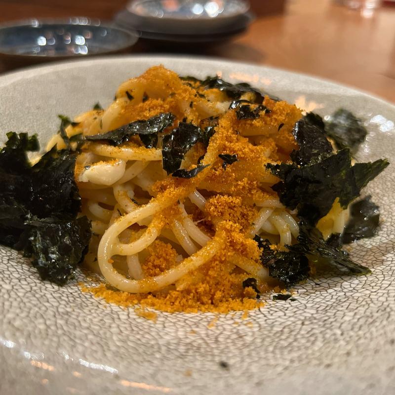 からすみと海苔のスパゲッティ(ハシヤとナカセ)