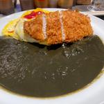 ロースかつオムレツ黒カレー(松のや 干隈店)