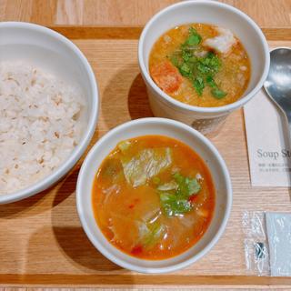 スープとスープのセット(Soup Stock Tokyo ラゾーナ川崎店)