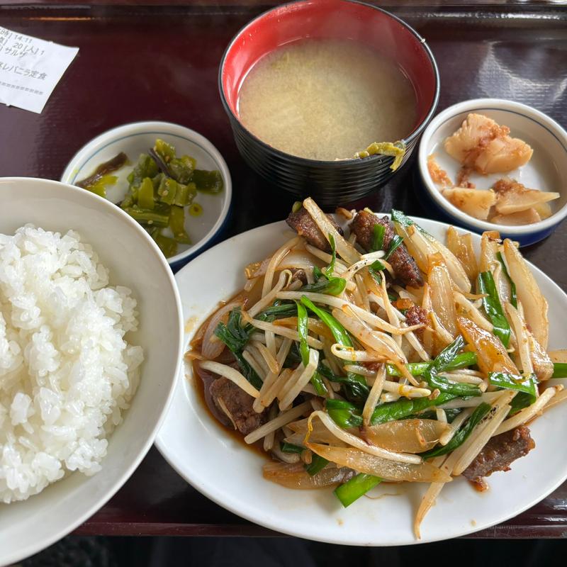 レバニラ炒め定食(大衆食堂 BEETLE)