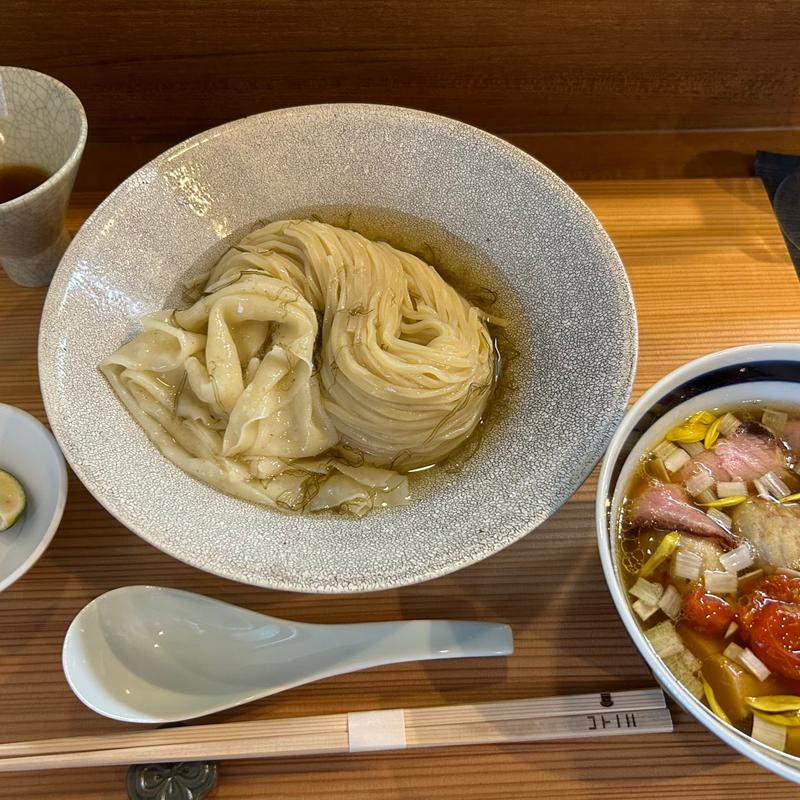 つけそば  (酢橘、塩、岩田鴨ポン酢か山芋とろろ)(コトノハ)