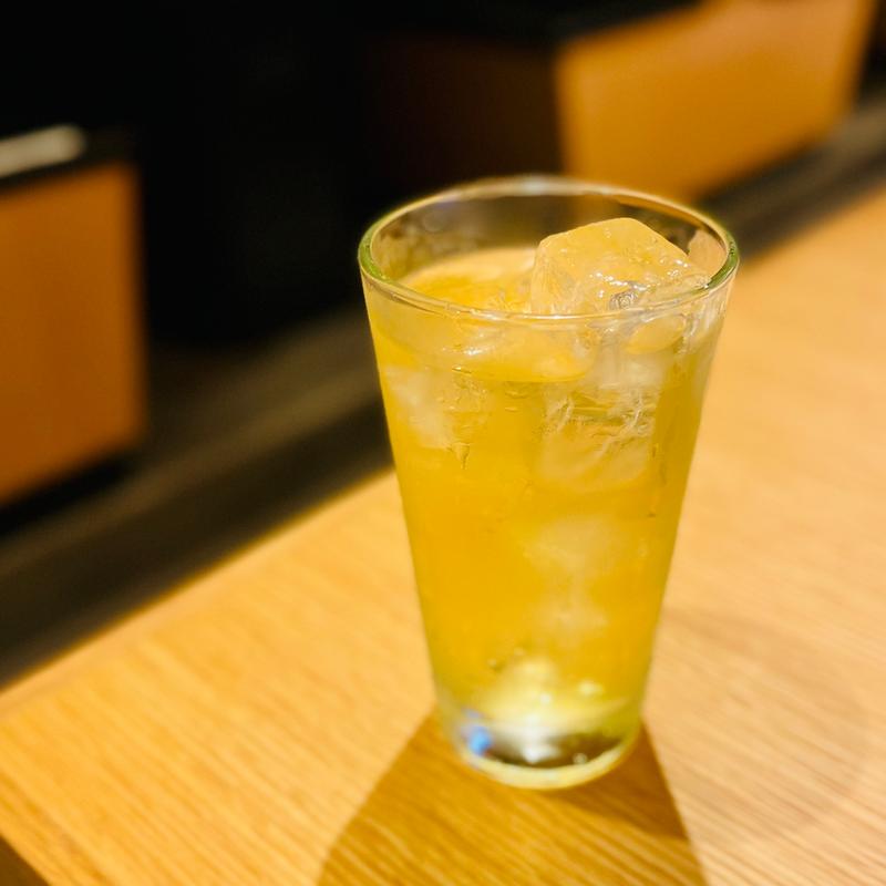 京都一保堂玄米茶割り(ビーフキッチン 中目黒本店)