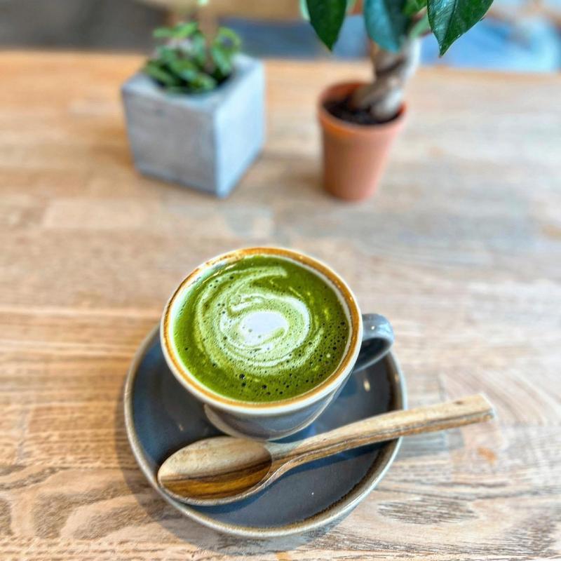 抹茶ラテ hot(5 waters cafe)