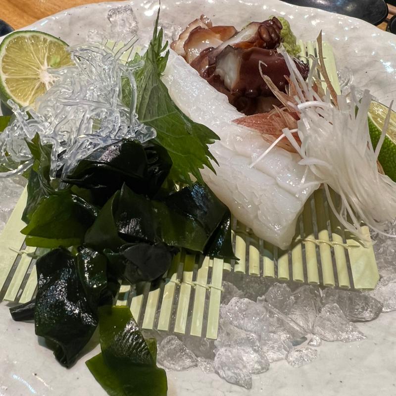 いか＋たこの刺し身(うなぎ処 おおいた川)