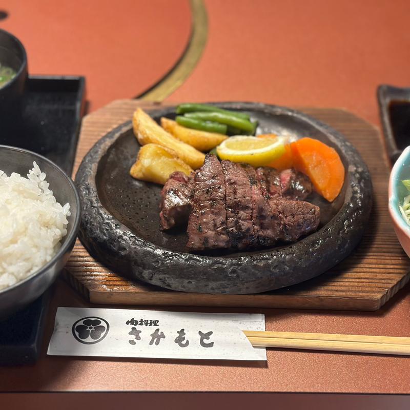 和牛赤身ステーキランチ(肉料理 さかもと 藤井寺店)