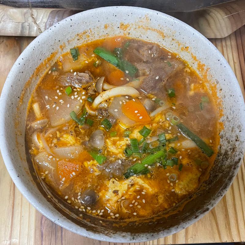 辛いクッパ（ごはん入り）(大阪鶴橋焼肉Wabi Sabi DX.)