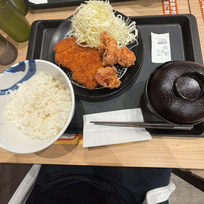 トンカツ唐揚げ定食(松屋 豊明店 )