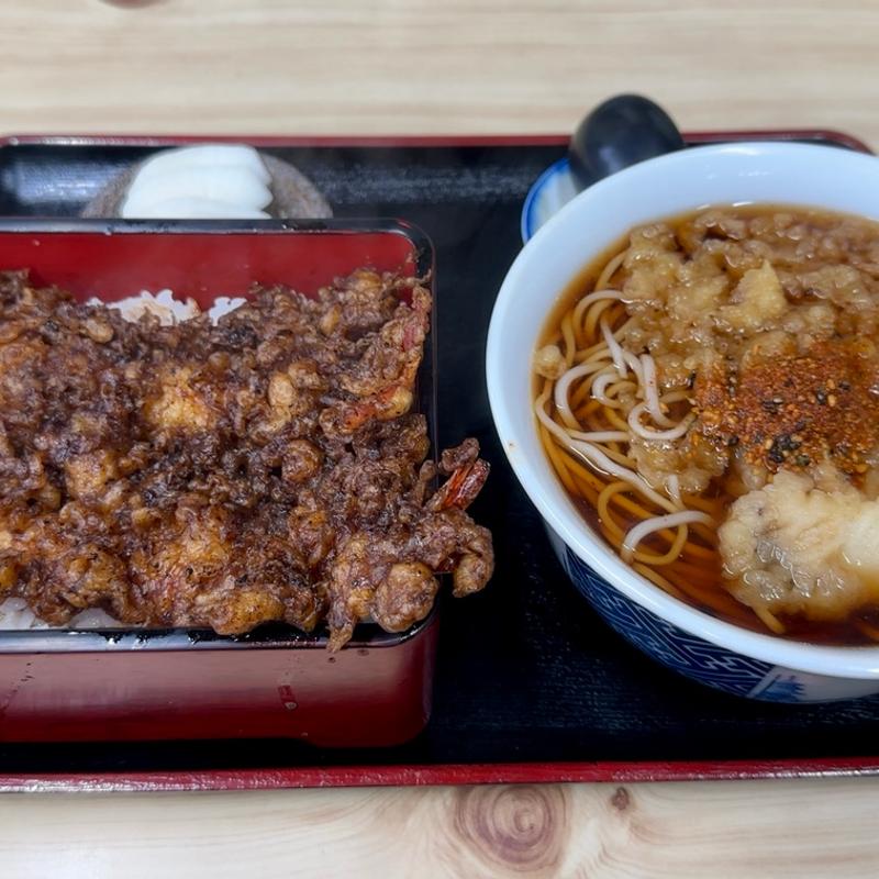 A天丼たぬき付(野州そば)