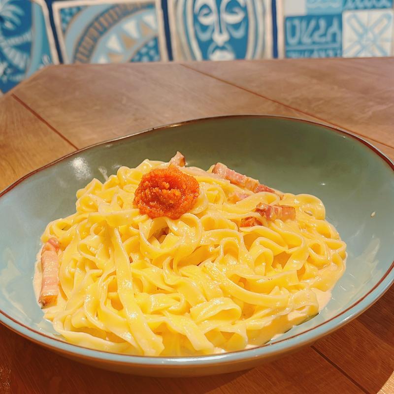 たっぷり明太子のカルボナーラ(PISOLA 京都桂店)